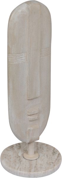 MIRRORS AND MORE 'Ahyv' Dekofigur Metall/Marmor, beige, 10,75x37x12,75 cm
