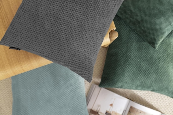 MAGMA Kissenhülle COMODO - ca. 50 x 50 cm weich plüsch kuschelig mittelgrau Bild 2