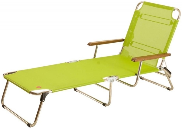 AMIGO mit Armlehne Schwarz Sonnenliege Dreibeinliege von FIAM