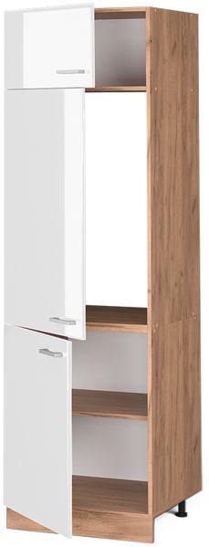 Vicco Küchenschrank Küchenzeile R-Line, Weiß Hochglanz, Kühlumbauschrank 60 cm Bild 4
