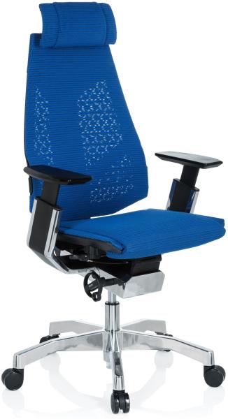 hjh OFFICE High End Bürostuhl GENIDIA PRO Netzstoff Blau