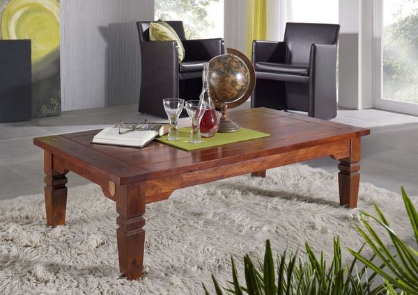 Couchtisch Akazie 60x60x40 nougat lackiert OXFORD #426