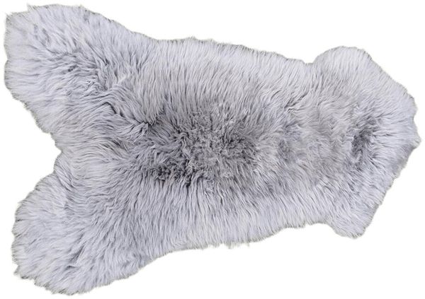 Provellus Fellteppich ECHTE Öko Schaffelle Schaffell Lammfelle GRAU Felle NEU 100-110cm