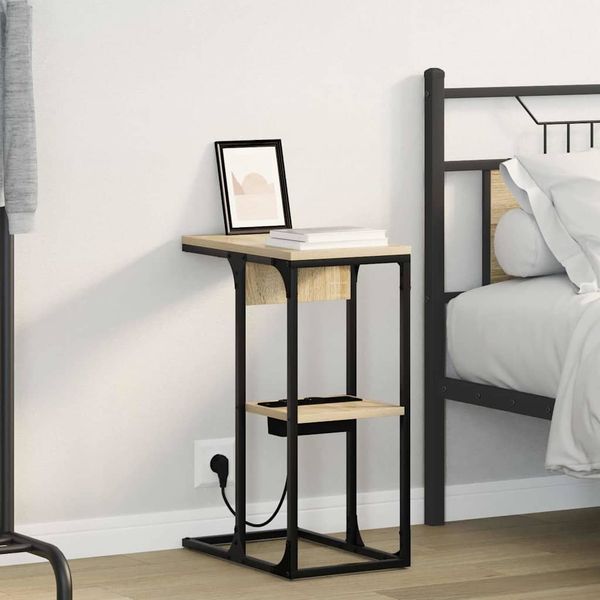 vidaXL Nachttisch Sonoma-Eiche 41,5 x 26 x 60,5 cm Holzwerkstoff 859591
