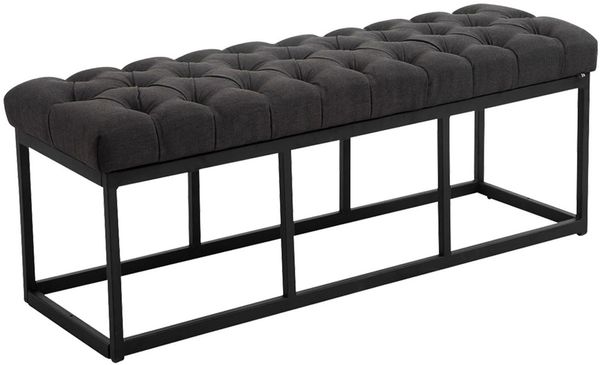Sitzbank Amun Stoff Schwarz 120 cm [307228]