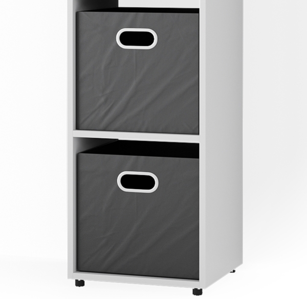 Raumteiler Ludus Weiß 142.5 x 36.2 cm mit 2 Faltboxen Vicco Bild 6