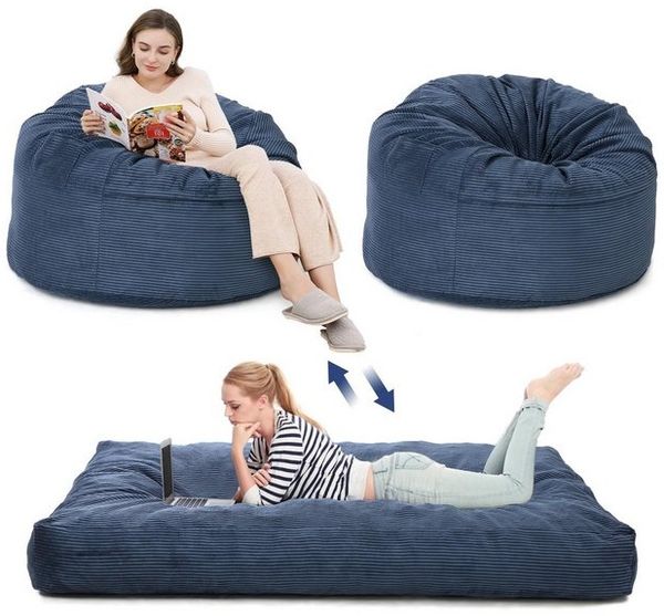 GarveeMore Sitzsack Sessel Bodensessel Beanbag aus Cord für Erwachsene & Kinder Bild 4