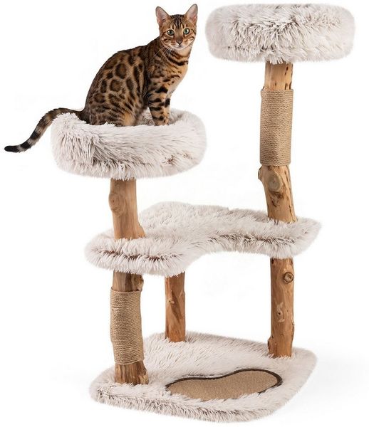 COSTWAY Kratzbaum, Katzenbaum, Katzenmöbel, mit Kratzmatte, 101 cm