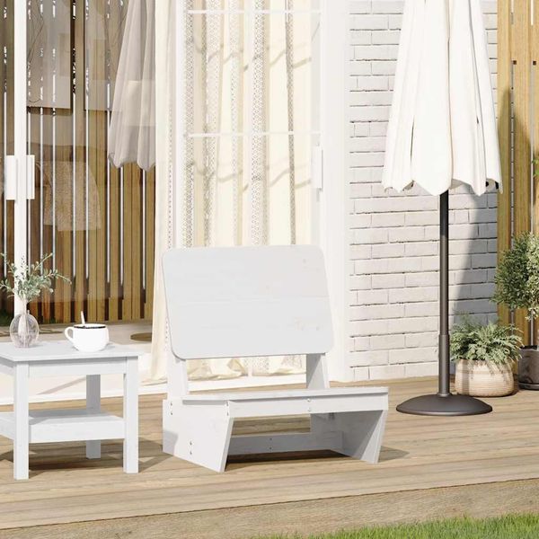 vidaXL Gartenstuhl Weiß 60x64x70,5 cm Massivholz Kiefer 859308