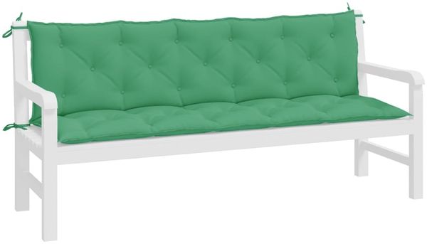 vidaXL Gartenbank-Auflagen 2 Stk. Grün 180x50x7 cm Oxford-Gewebe 361721 Bild 4