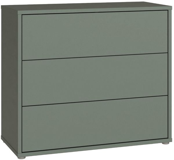 FORTE Kommode Alice Springs, Kommode, 3 Schubkästen B/H/T 94,8/83,1/41,5, Schubkästen mit Vollauszug, grifflos,Push to open