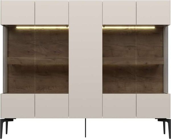 Places of Style Sideboard Sky45, Vitrine, Lackiert mit wasserbasiertem UV-Lack