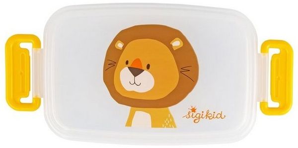Sigikid Lunchbox Brotzeit Snackdose Löwe für Kinder Unisex, Box 100% PP, Deckel 100% PS, Griffe 100% ABS, (1-tlg)
