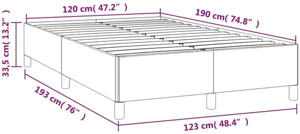 vidaXL Bettgestell ohne Matratze Schwarz 120x190 cm Stoff 379510 Bild 9
