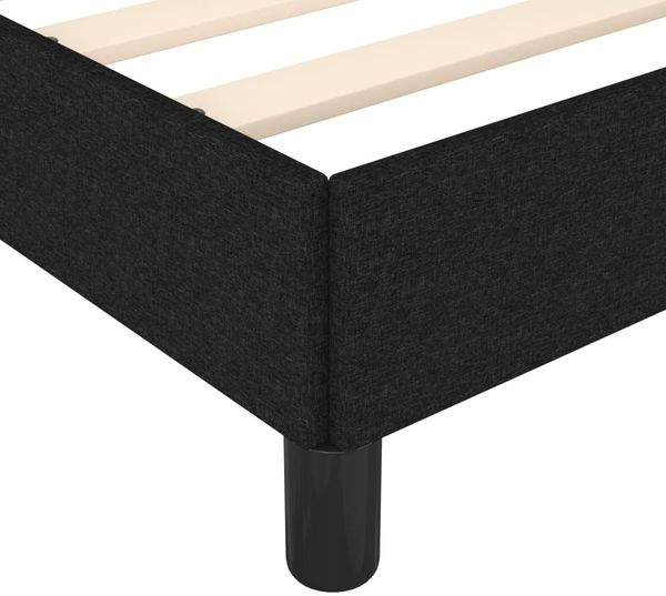 vidaXL Bettgestell ohne Matratze Schwarz 120x190 cm Stoff 379510 Bild 7