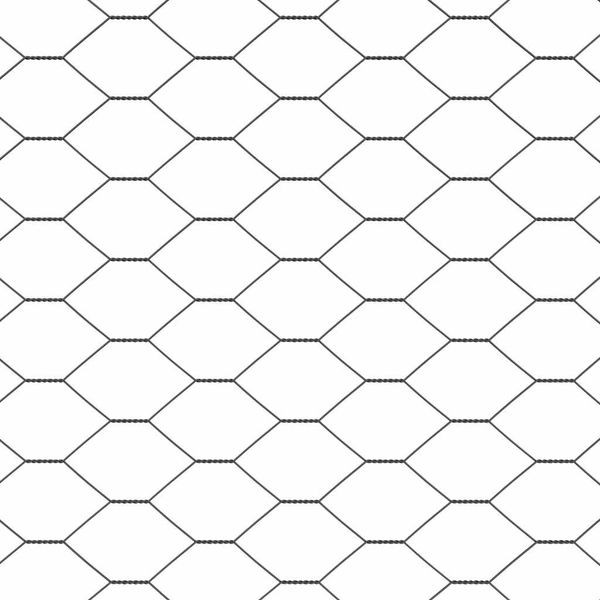 vidaXL Sechseckiger Zaun mit Pfosten 50 x 1,4 m Grau Netz 3353281 Bild 8