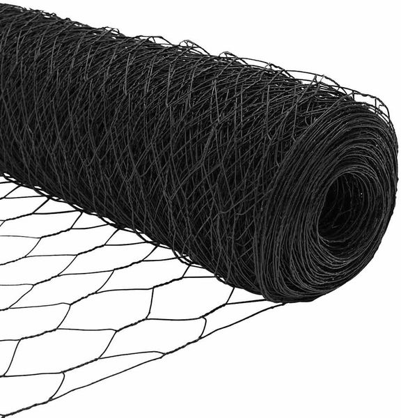 vidaXL Sechseckiger Zaun mit Pfosten 50 x 1,4 m Grau Netz 3353281 Bild 9