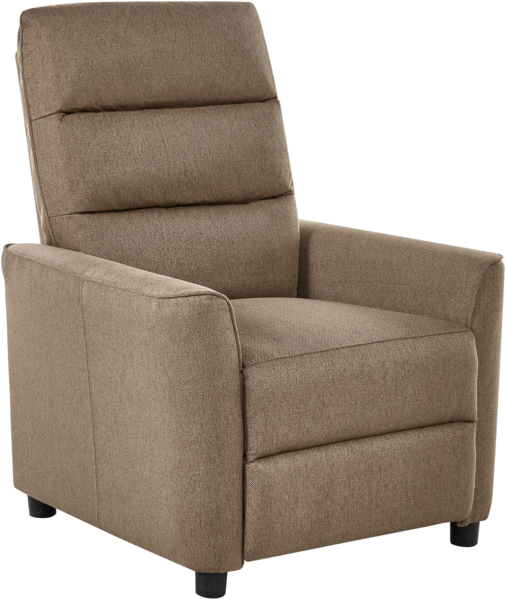 Fernsehsessel SANDE Mit Fußstütze Stoff Braun