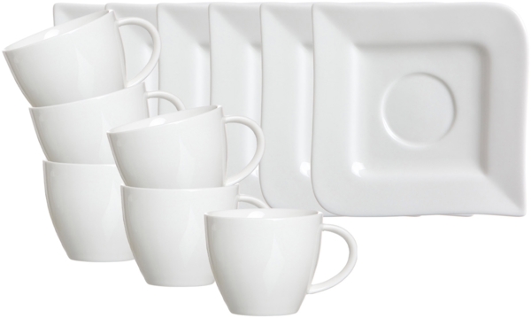 Ritzenhoff & Breker Melodie Kaffeetasse mit Untertasse 190 ml 6er Set