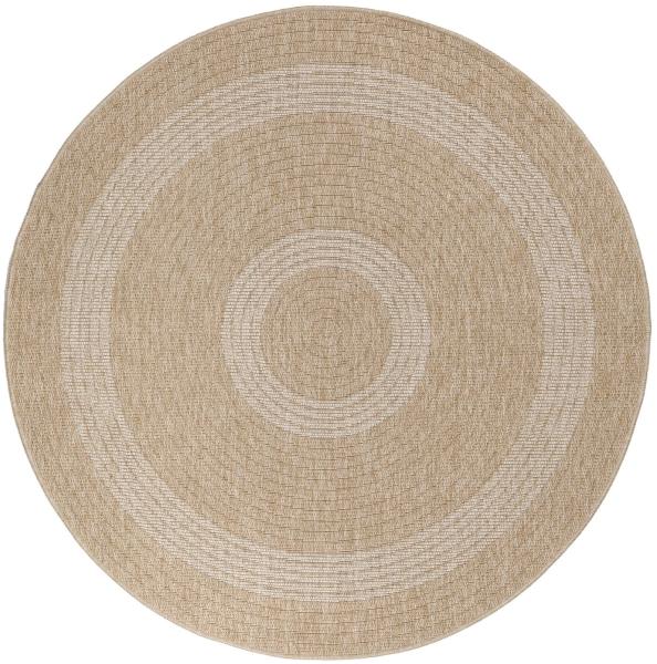 Outdoor Teppich Chiara Tigerfell imitat - 120x120 cm - Beige