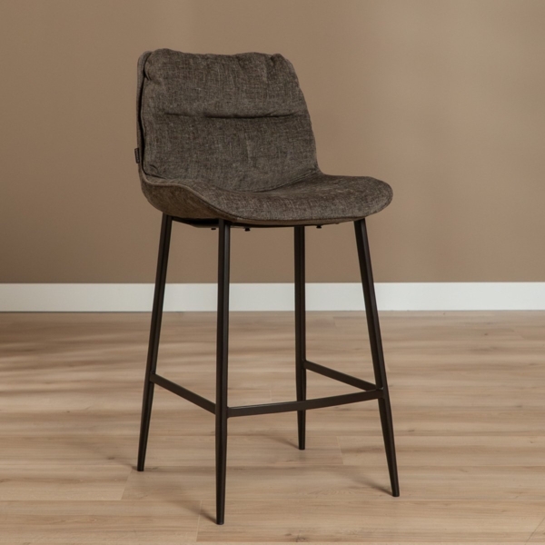 Bronx71 Barhocker Trevi Samt braun 68 cm