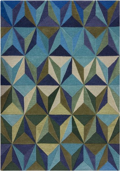 FLAIR RUGS Wollteppich Reverie, rechteckig, Höhe: 10 mm, Geometrischer Teppich Reverie aus Wolle
