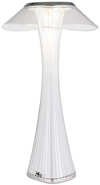 LED Tischleuchte, Touchdimmer, Akku, verchromt, H 27,4 cm