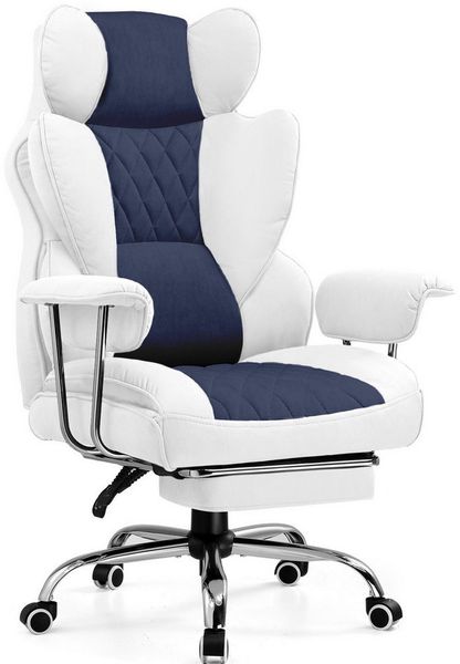 GTPLAYER Gaming-Stuhl Gaming Stuhl, Gamer Stuhl, Ergonomischer Bürostuhl Stoffoberfläche (Packung), Schreibtischstuhl Chefsessel mit Fußstütze höhenverstellbar kunstleder