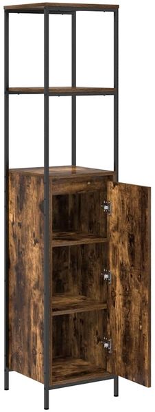 vidaXL Badschrank mit Regalen Räuchereiche 36x35x165 cm 861909 Bild 5