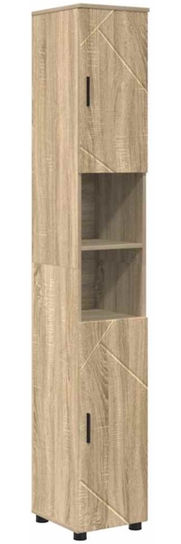 vidaXL Badezimmerschrank mit Speicher Sonoma-Eiche 30 x 35 x 192 cm 883336