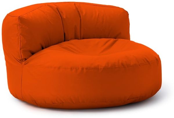 Lumaland runde Outdoor Sitzsack-Lounge, Polyester, Orange, 90 x 50 cm, 320 l