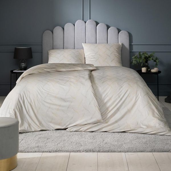 Estella Mako Jersey Bettwäsche 135x200 Ruben creme Spiralen Wellen 6935-215