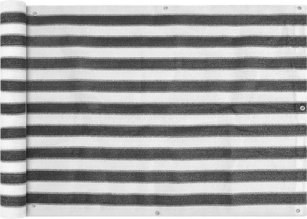 vidaXL Balkonsichtschutz HDPE 75x400 cm anthrazit und weiß 42316