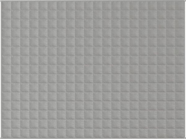 vidaXL Gewichtsdecke Stoff, 1 x Gewichtsdecke, Hellgrau, 150x200 cm, Baumwolle, 11 kg Bild 3