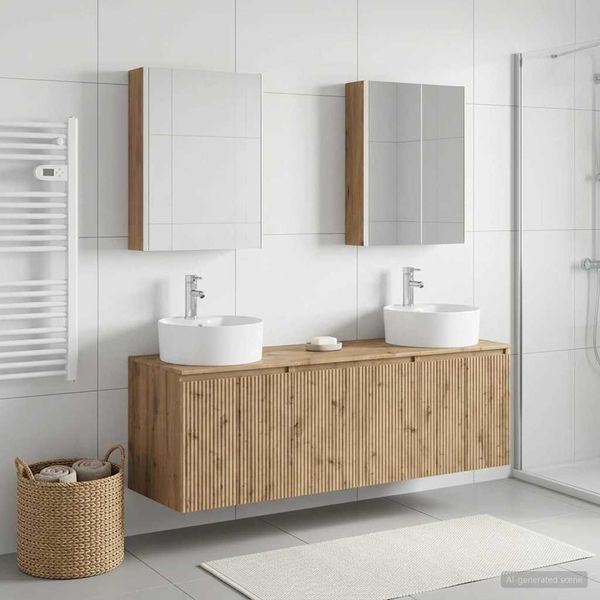 vidaXL Badezimmerschrank-Set 5 pcs Artisan-Eiche Holzwerkstoff 3406454