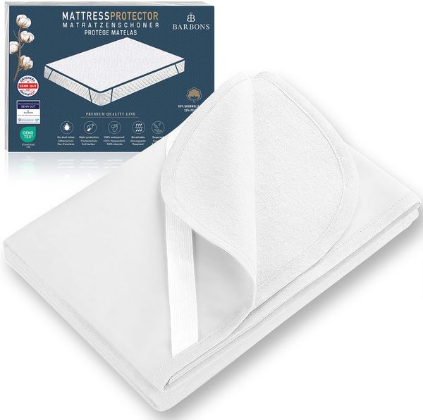 BARBONS Matratzenschoner 80x160 - Oeko-TEX Zertifiziert wasserdichte Matratzenauflage Baumwolle Baby Inkontinenzunterlage waschbar Nässeschutz Matratzenbezug Atmungsaktiv 80x160 cm