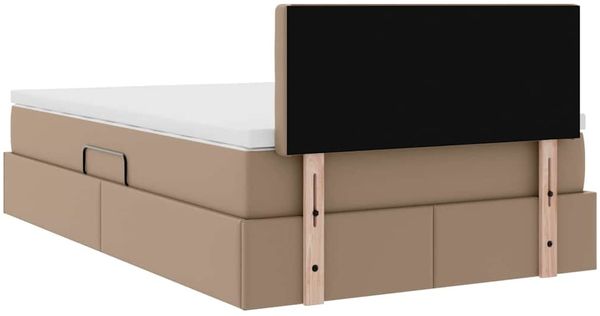 vidaXL Aufbewahrungsbett mit Matratze Cappuccino 120 x 200 cm 3370392 Bild 11
