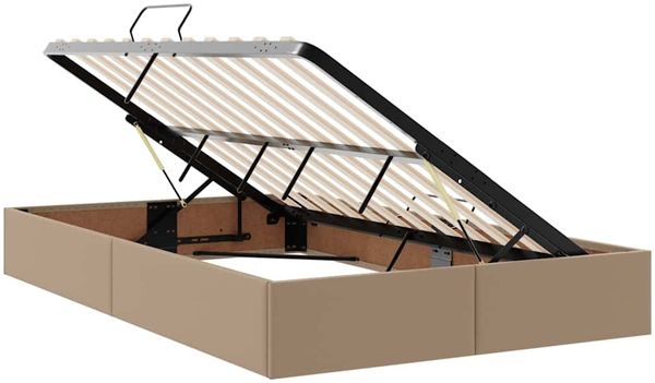vidaXL Aufbewahrungsbett mit Matratze Cappuccino 120 x 200 cm 3370392 Bild 6