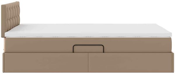 vidaXL Aufbewahrungsbett mit Matratze Cappuccino 120 x 200 cm 3370392 Bild 10