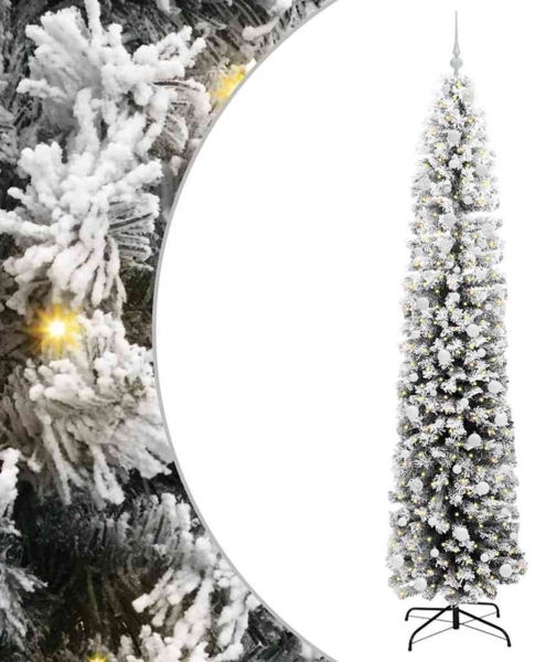 vidaXL Künstlicher Weihnachtsbaum mit 300 LEDs mit Ständer Grün 240 cm 3395047