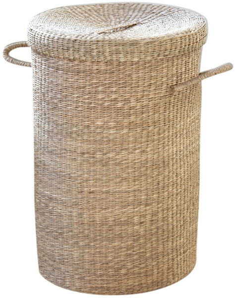 Casâme Wäschekorb aus natürlichem Seegras - Helles Holz