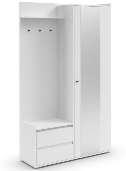 OTTO home Garderobenschrank Kosmo mit Spiegel Maße 118 x 30 cm, Höhe 190 cm, Breite 110 cm