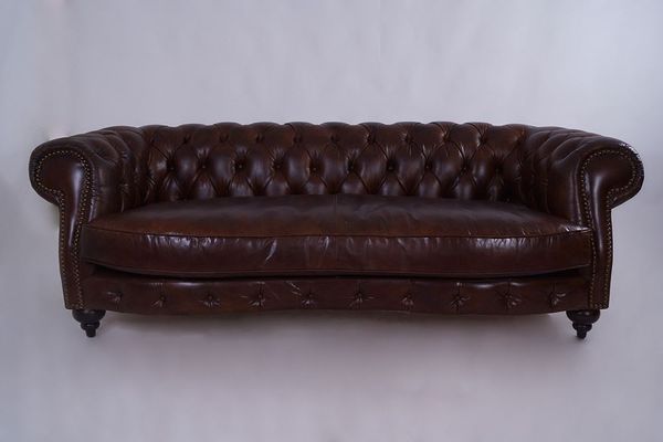 Clubsofa Castlefield 3-Sitzer Chesterfield-Stil "Vintage-Cigar"