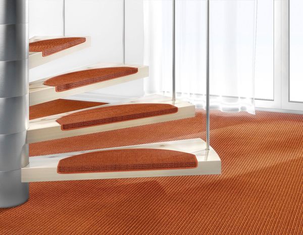 Dekowe Stufenmatte Mara S2, halbrund, Höhe: 5 mm, 100% Sisal, große Farbauswahl, selbstklebend, auch als Set 15 Stück