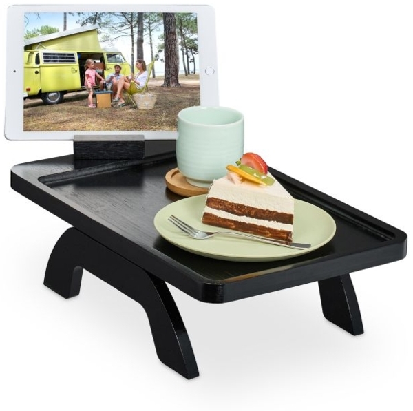 Sofatablett für Armlehne schwarz 10049529