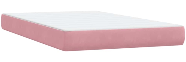 vidaXL Boxspringbett mit Matratze Rosa 120x220 cm Samt 3315968 Bild 6