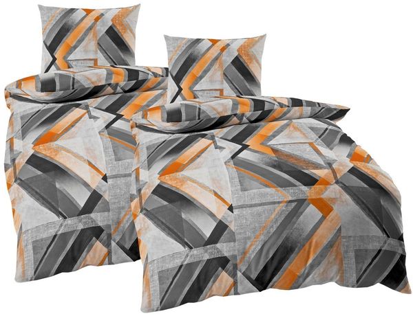 JACK Bettwäsche JACK by Kaeppel 155x220cm Elevate Abstrakt versch. Farben, Biber, 4 teilig, warm und weich, tolles Motiv