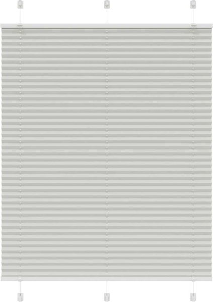vidaXL Plissee Hellgrau 105x100 cm Stoffbreite 104,4 cm Polyester 4015331