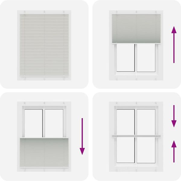 vidaXL Plissee Hellgrau 105x100 cm Stoffbreite 104,4 cm Polyester 4015331 Bild 5