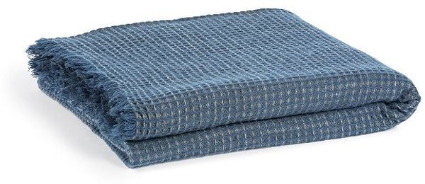 Lafuma Decke SELENE PLAID XXL Blau 150 x 200 kuschelig